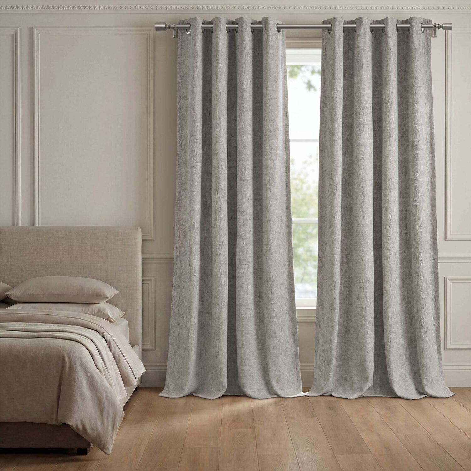 Madison Park Mira Grommet Top 100% Blackout Set of 2 Curtain Panel