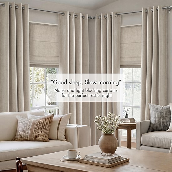 Madison Park Mira Grommet Top 100% Blackout Set of 2 Curtain Panel