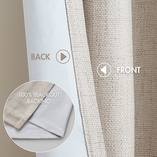 Madison Park Mira Grommet Top 100% Blackout Set of 2 Curtain Panel