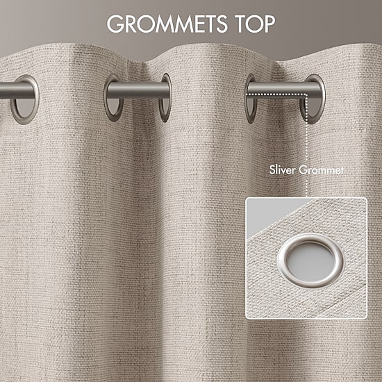 Madison Park Mira Grommet Top 100% Blackout Set of 2 Curtain Panel