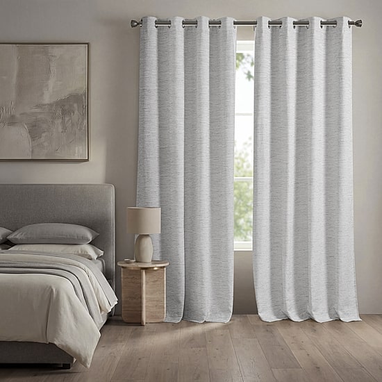 Madison Park Luna Grommet Top 100% Blackout Set of 2 Curtain Panel