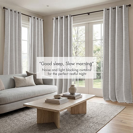 Madison Park Luna Grommet Top 100% Blackout Set of 2 Curtain Panel