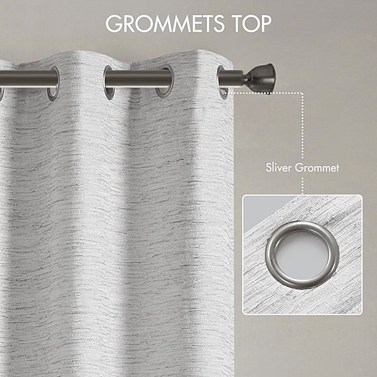 Madison Park Luna Grommet Top 100% Blackout Set of 2 Curtain Panel