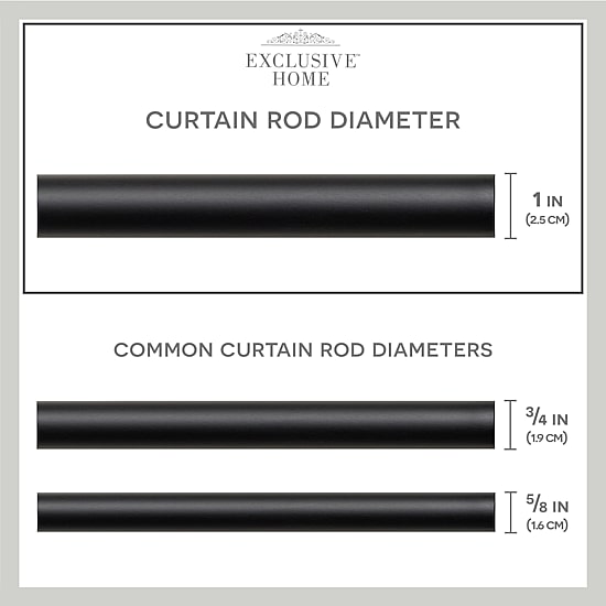 Exclusive Home Curtains Duke 1 IN Adjustable Curtain Rod