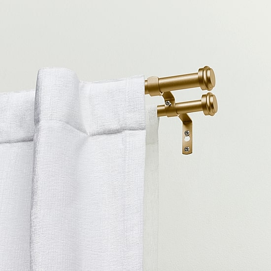 Exclusive Home Curtains Topper/Topper Double Curtain Rod