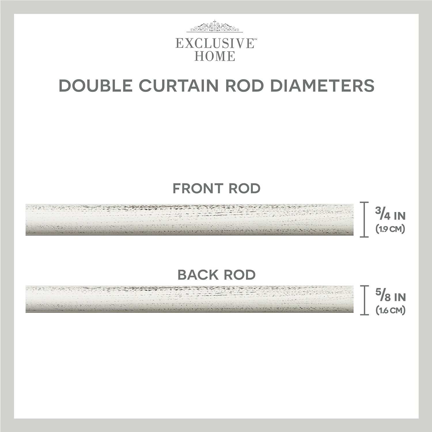 Exclusive Home Curtains Topper/Topper Double Curtain Rod
