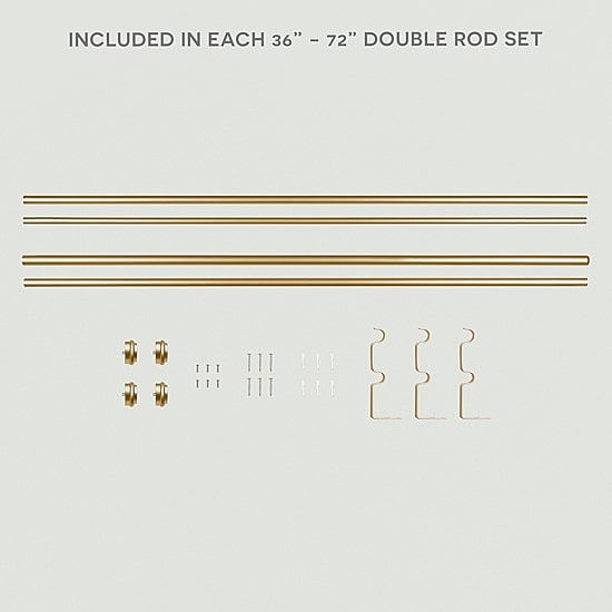Exclusive Home Curtains Topper/Topper Double Curtain Rod