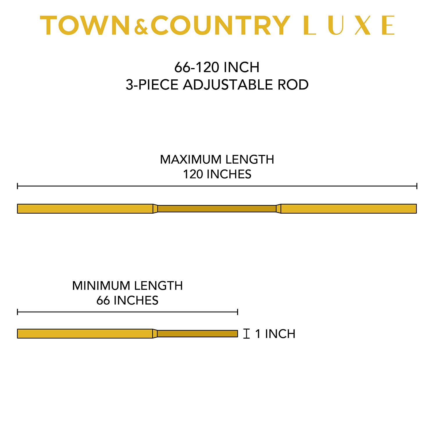 Town And Country Marbled Flute 1 Adjustable Curtain Rod