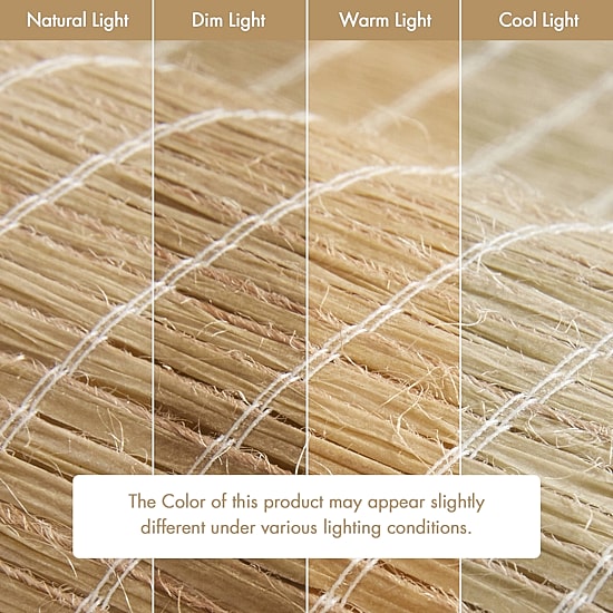 Madison Park Nordic No Drill Jute Blend Cordless Light-Filtering Roman Shade