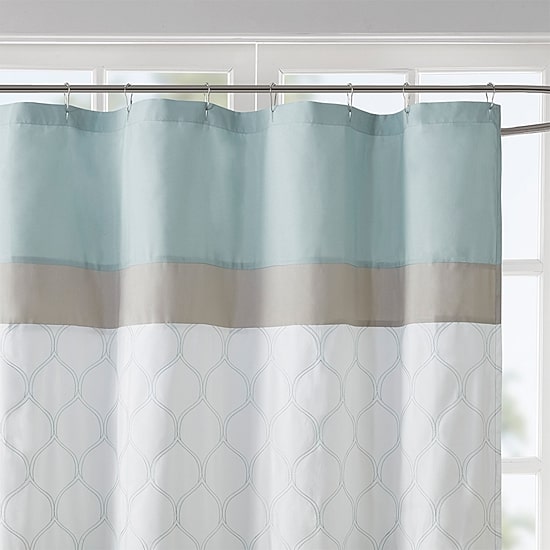 510 Design Josefina Printed And Embroidered Shower Curtain