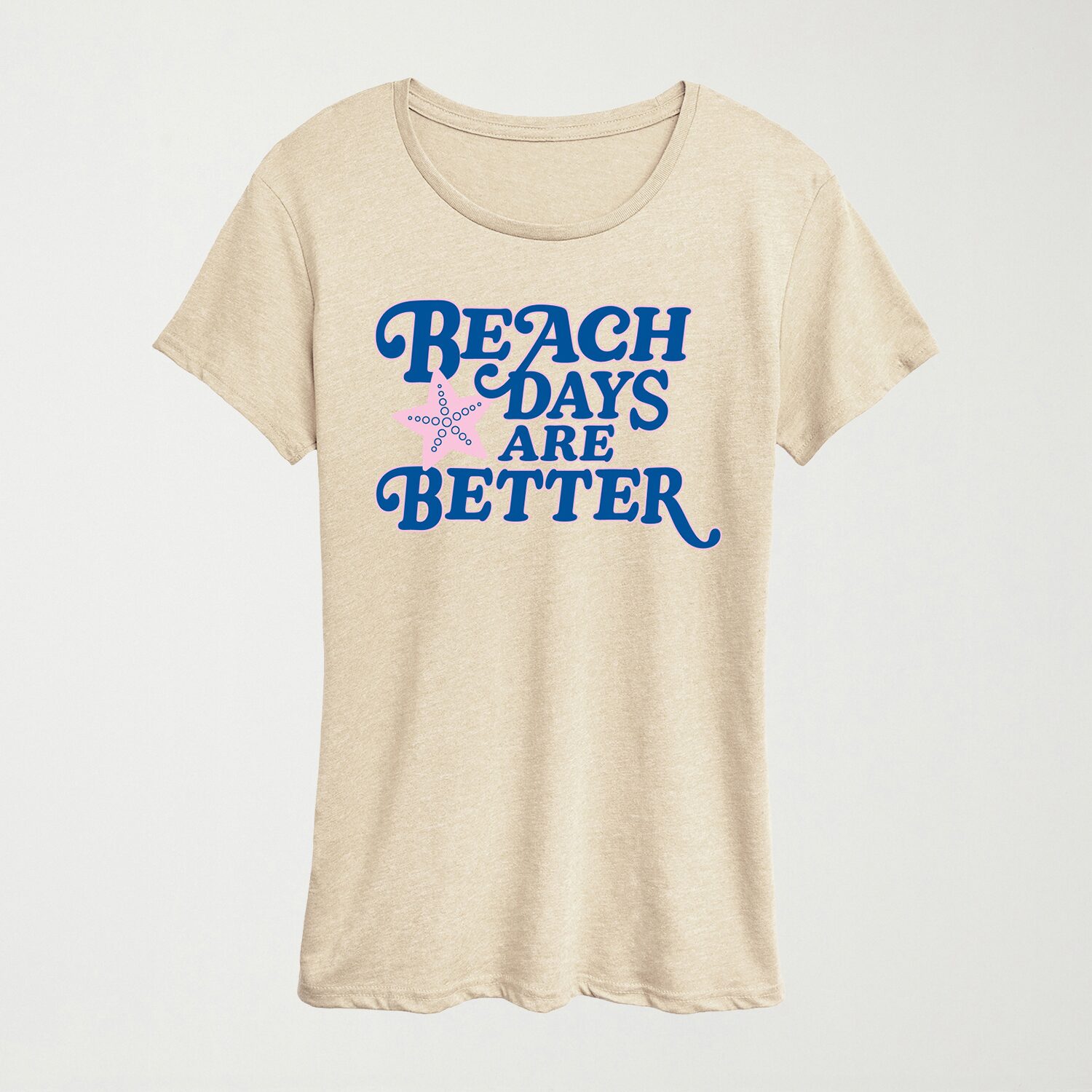 Womens Crew Neck Short Sleeve Regular Fit Graphic T-Shirt