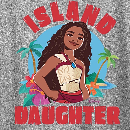 Womens Crew Neck Short Sleeve Regular Fit Moana Graphic T-Shirt