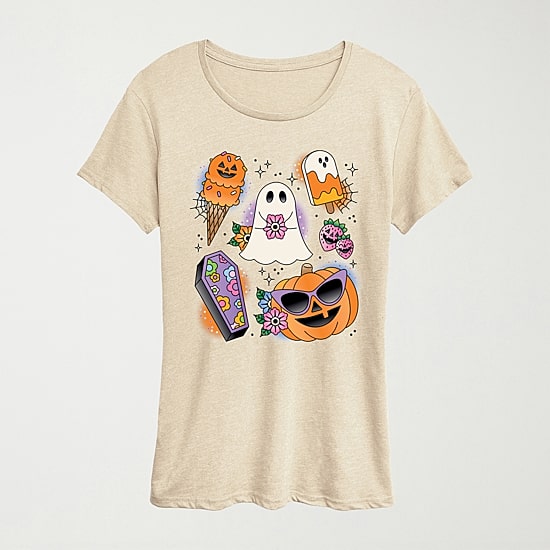 Womens Crew Neck Short Sleeve Regular Fit Graphic T-Shirt