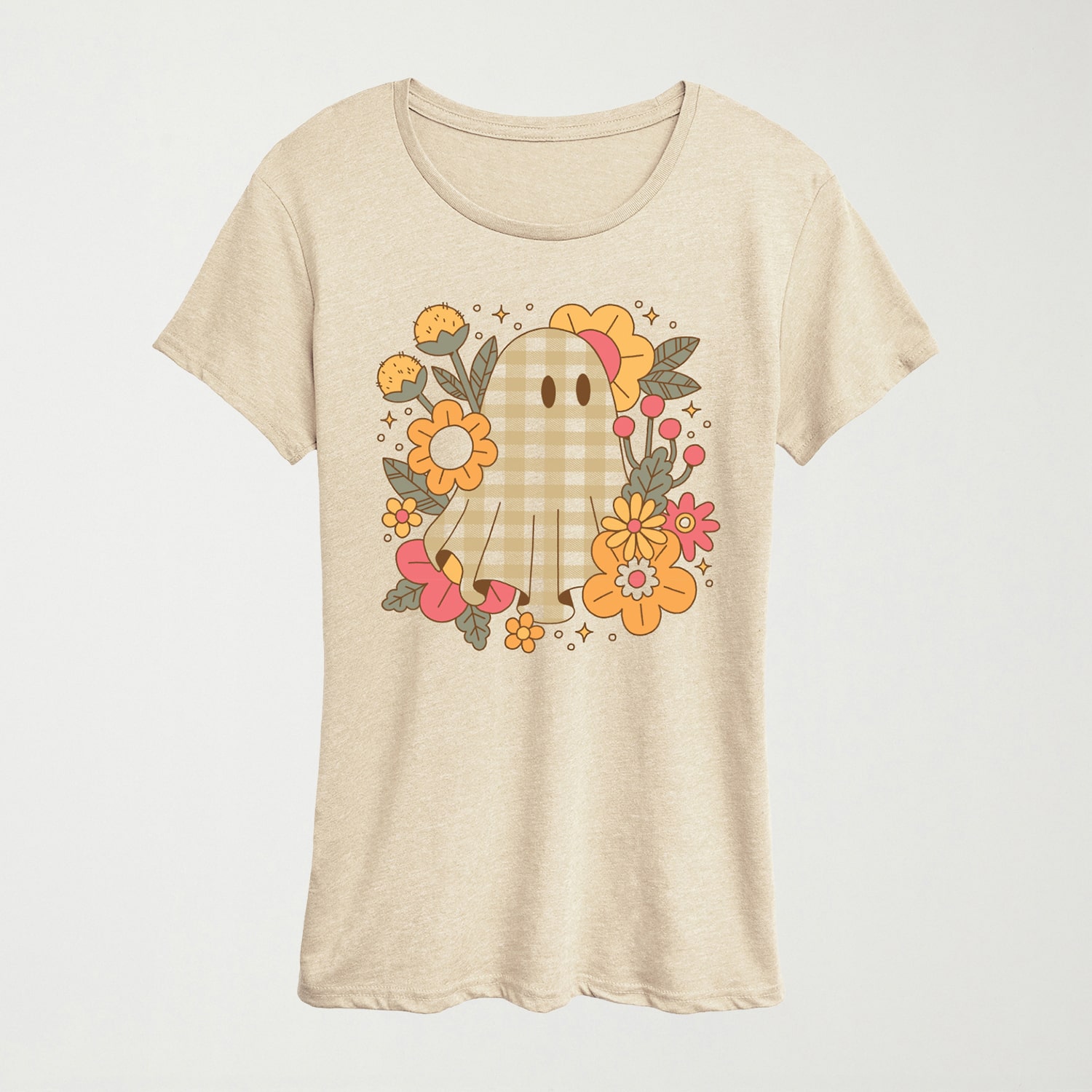 Womens Round Neck Short Sleeve Regular Fit Graphic T-Shirt