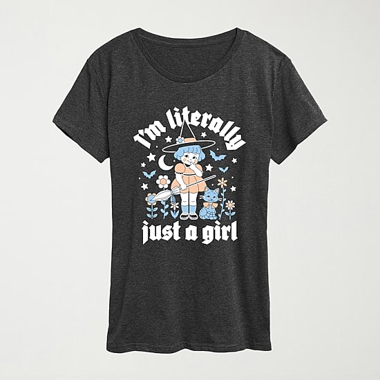 Womens Crew Neck Short Sleeve Regular Fit Graphic T-Shirt