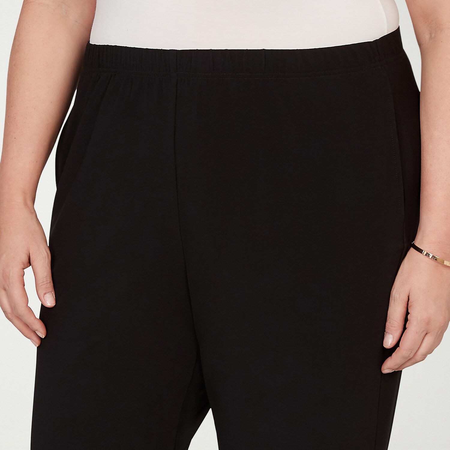 Alfred Dunner Classics Womens Straight Pull-On Pant