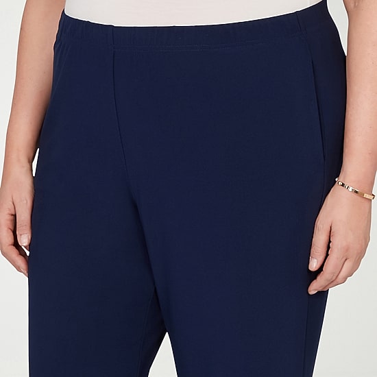 Alfred Dunner Classics Womens Mid Rise Soft Knit Pull-On Pant