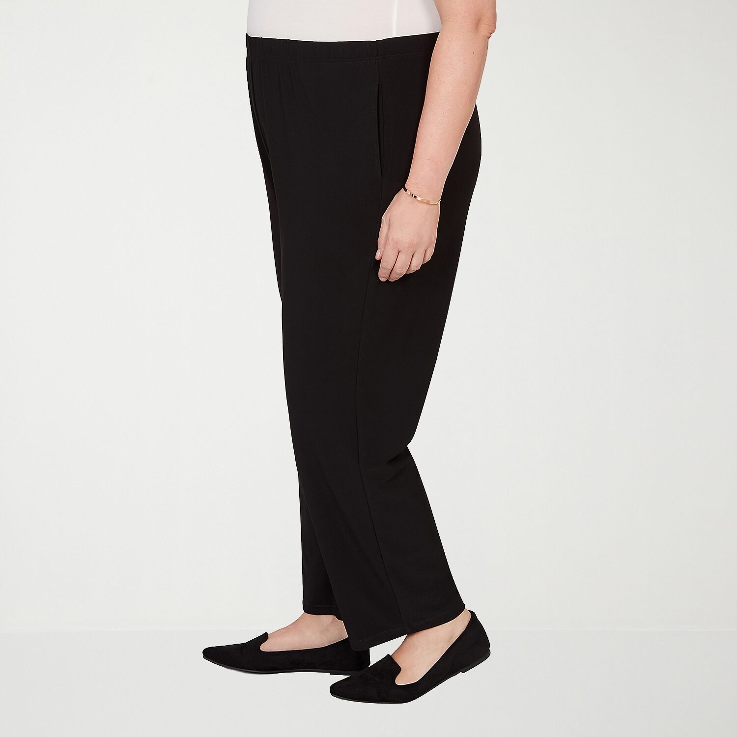 Alfred Dunner Classics Womens Straight Pull-On Pant