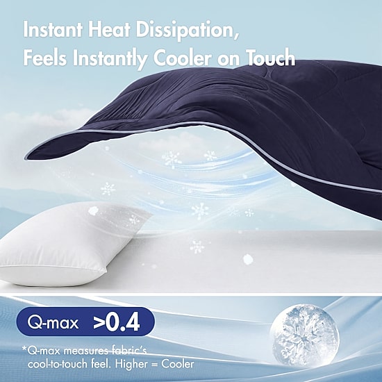 Madison Park Cooling Lightweight Easy Care Down Alternative Comforter