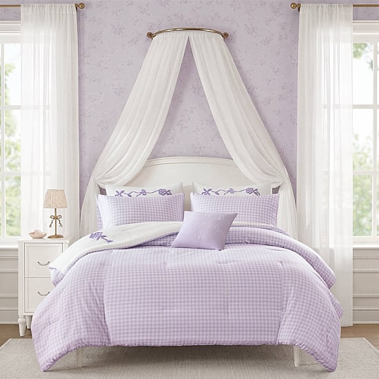 Intelligent Design Eloise Floral Bow Embroidered 6-pc. Comforter Set with Throw Pillow