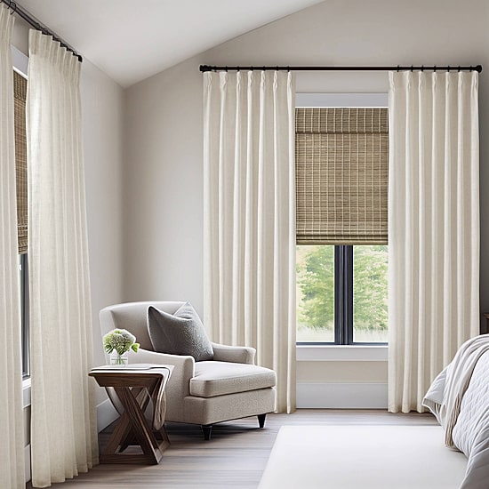 Madison Park Pinch Pleat Back Tab Light-Filtering Set of 2 Curtain Panel