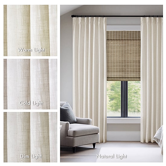 Madison Park Pinch Pleat Back Tab Light-Filtering Set of 2 Curtain Panel