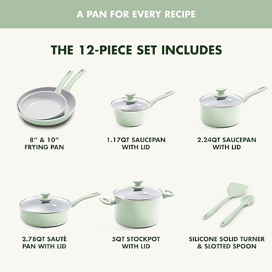 GreenPan Dover Ceramic 12-pc. Cookware Set