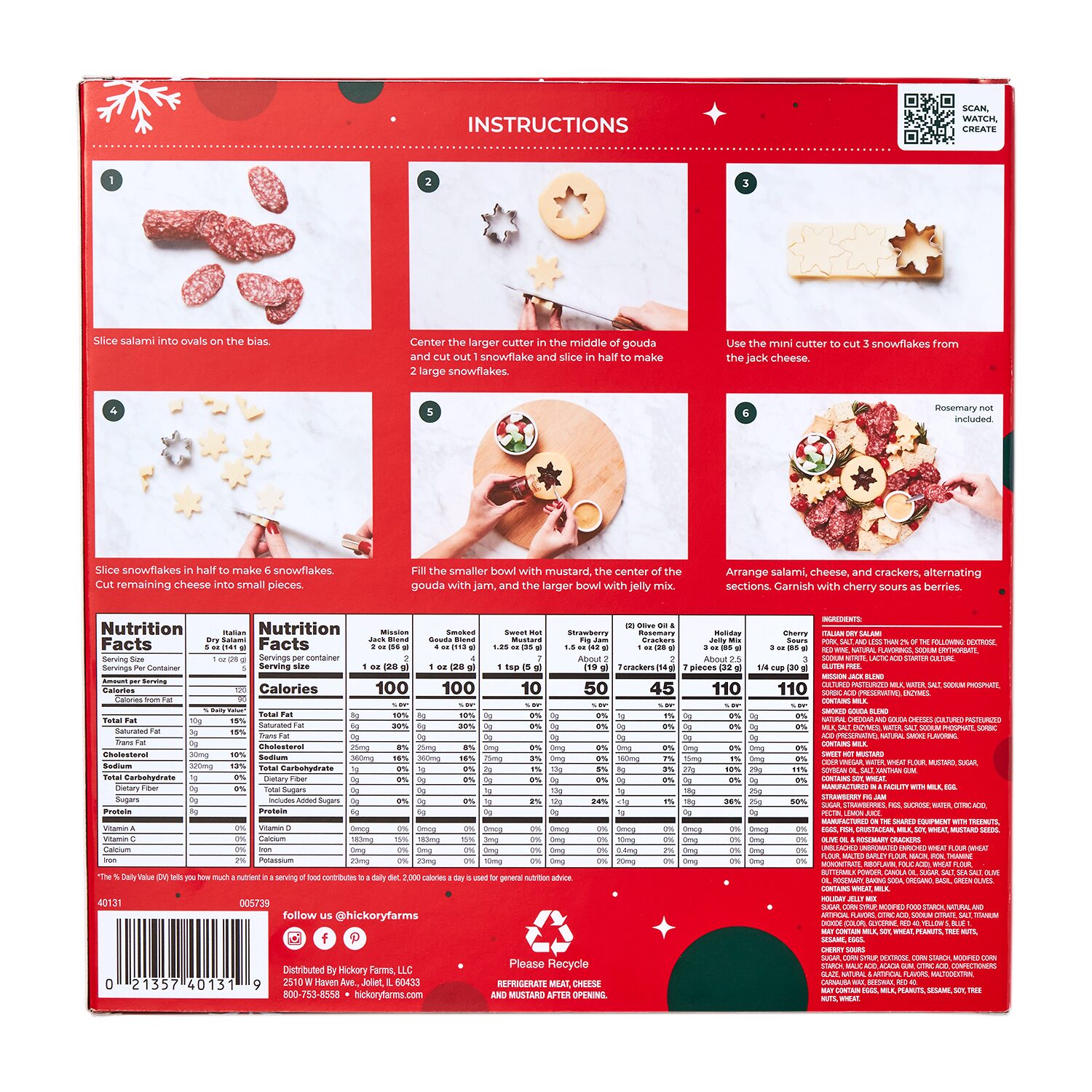 Hickory Farms Holiday Wreath Charcuterie Kit