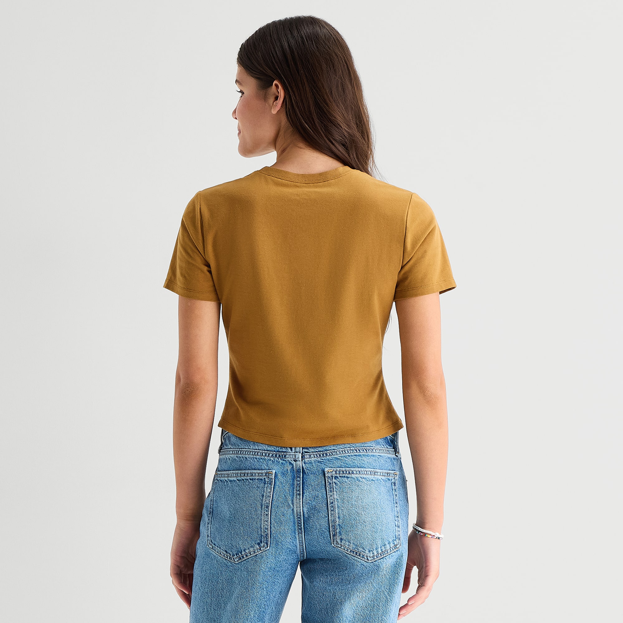 Winnie The Pooh Baby Tee Womens Juniors Crew Neck Short Sleeve Fitted Graphic T-Shirt