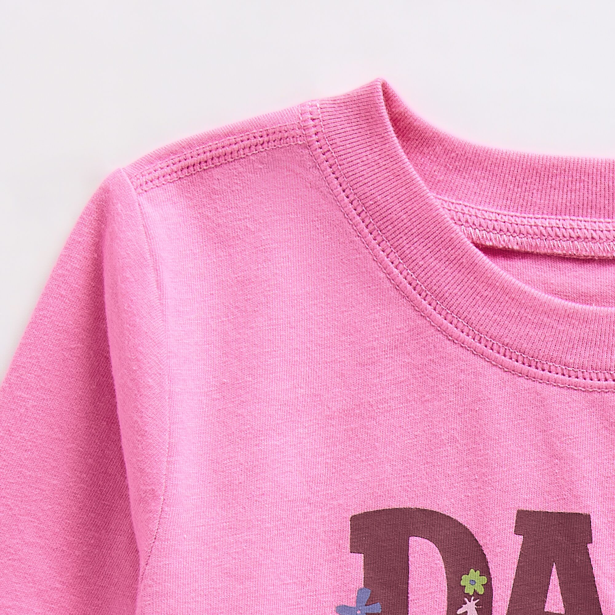 Okie Dokie Toddler Girls Easy-on + Easy-off Round Neck Long Sleeve Adaptive Regular Fit Graphic T-Shirt