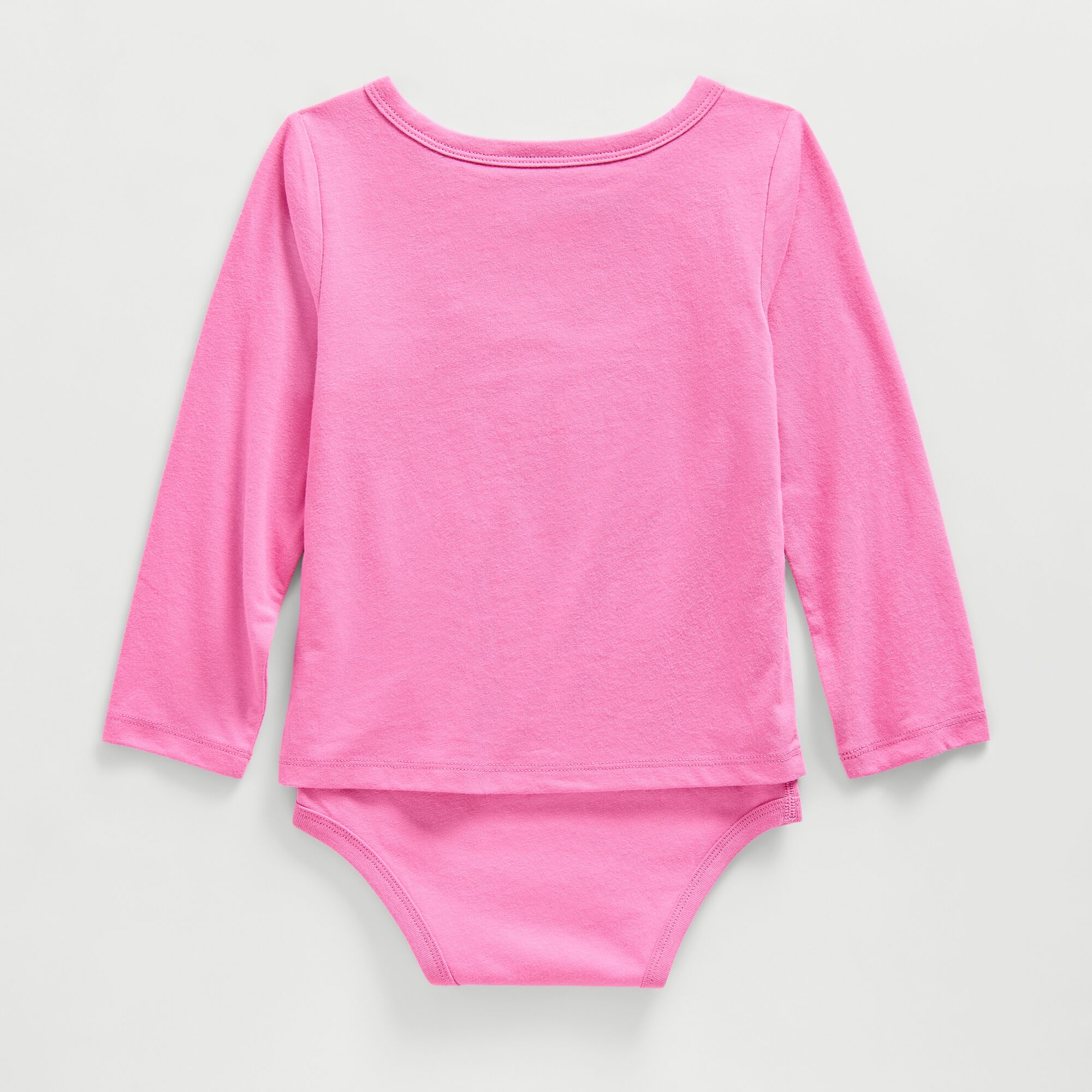 Okie Dokie Toddler Girls Bodysuit Closure Easy-on + Easy-off Adaptive Round Neck Long Sleeve