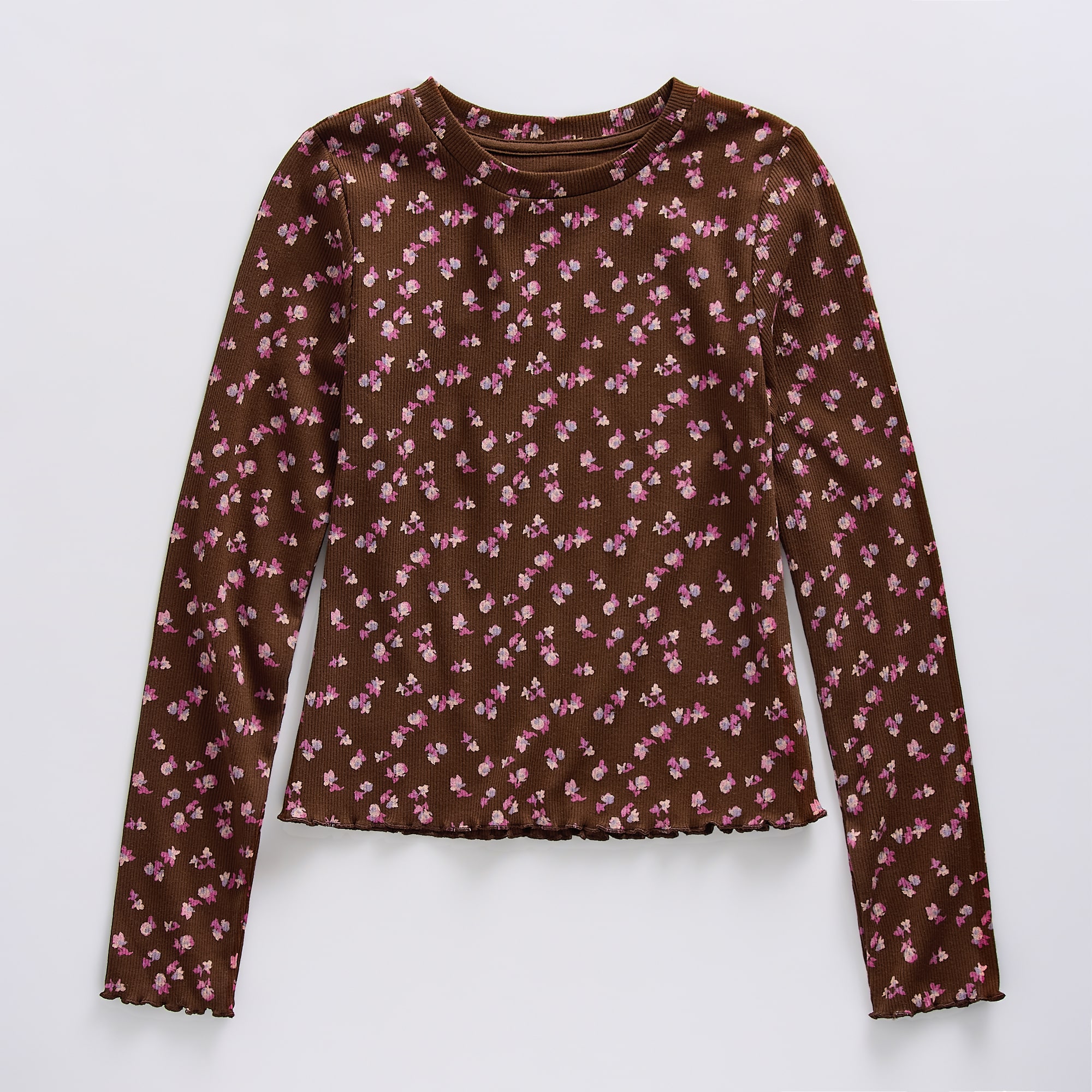 Thereabouts Little & Big Kid Girls Crew Neck Long Sleeve T-Shirt
