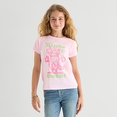 Xersion Little & Big Kid Girls Crew Neck Short Sleeve Regular Fit