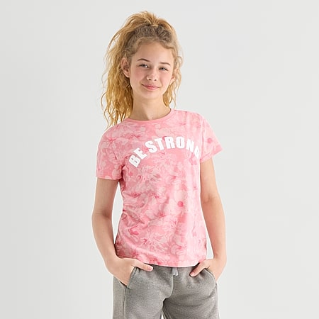 Xersion Little & Big Kid Girls Crew Neck Short Sleeve Regular Fit