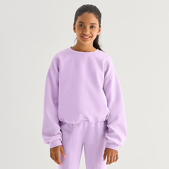 Xersion Little & Big Kid Girls Crew Neck Long Sleeve Sweatshirt