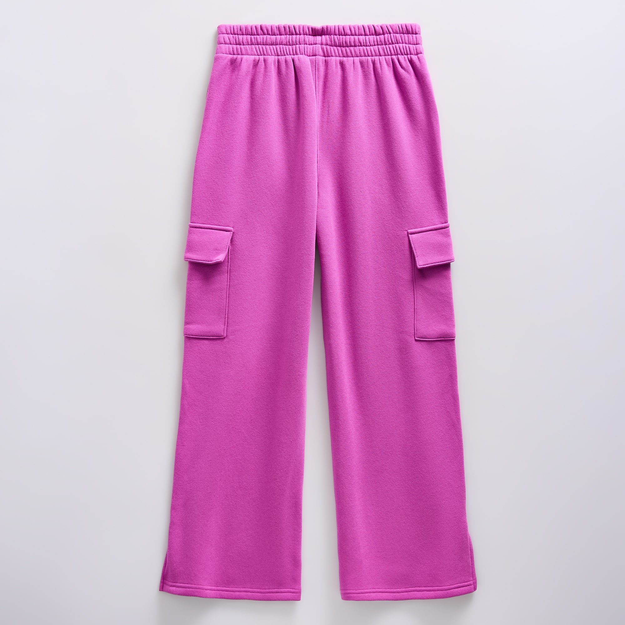 Xersion Little & Big Kid Girls High Rise Wide Leg Active Fleece Cargo Pant