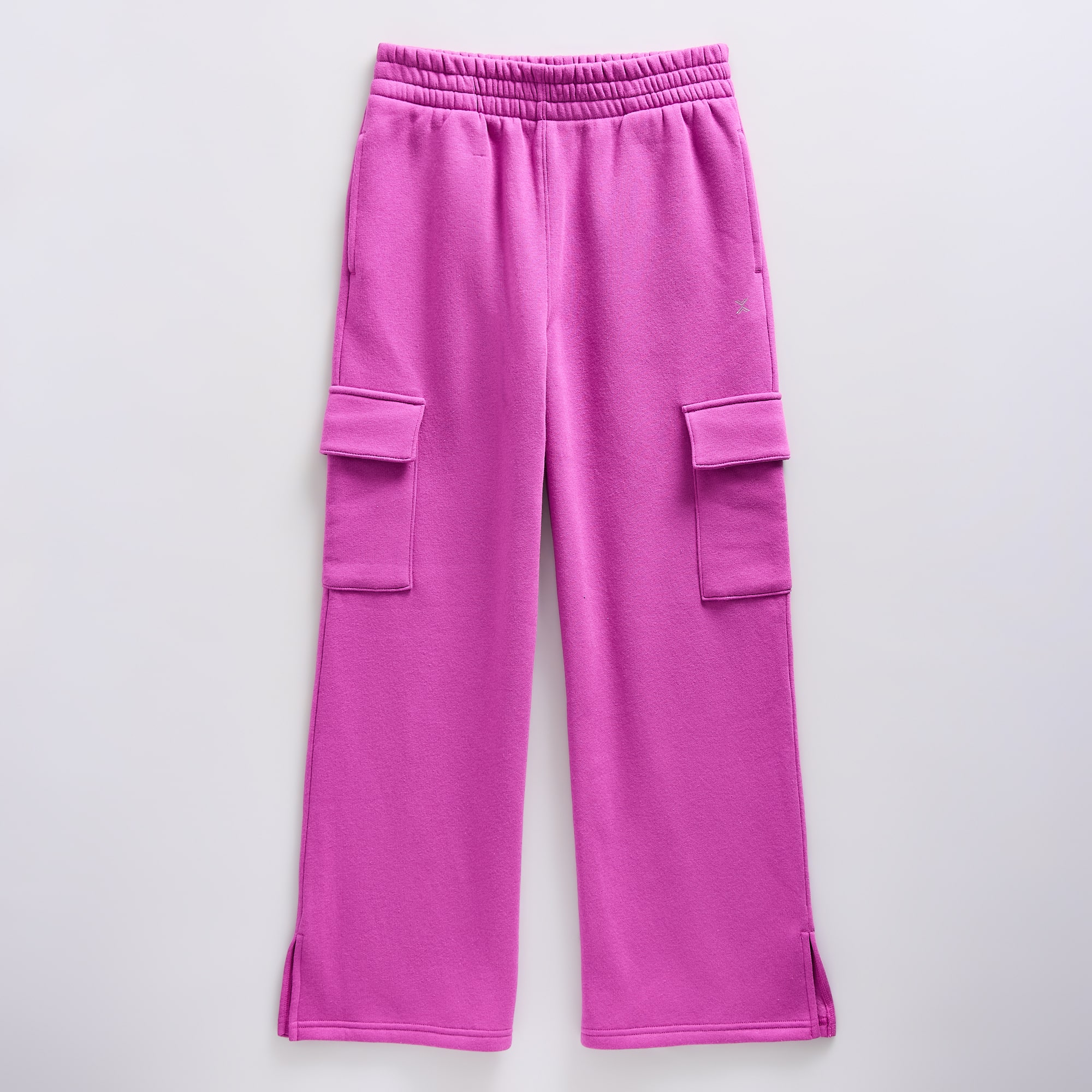 Xersion Little & Big Kid Girls High Rise Wide Leg Active Fleece Cargo Pant