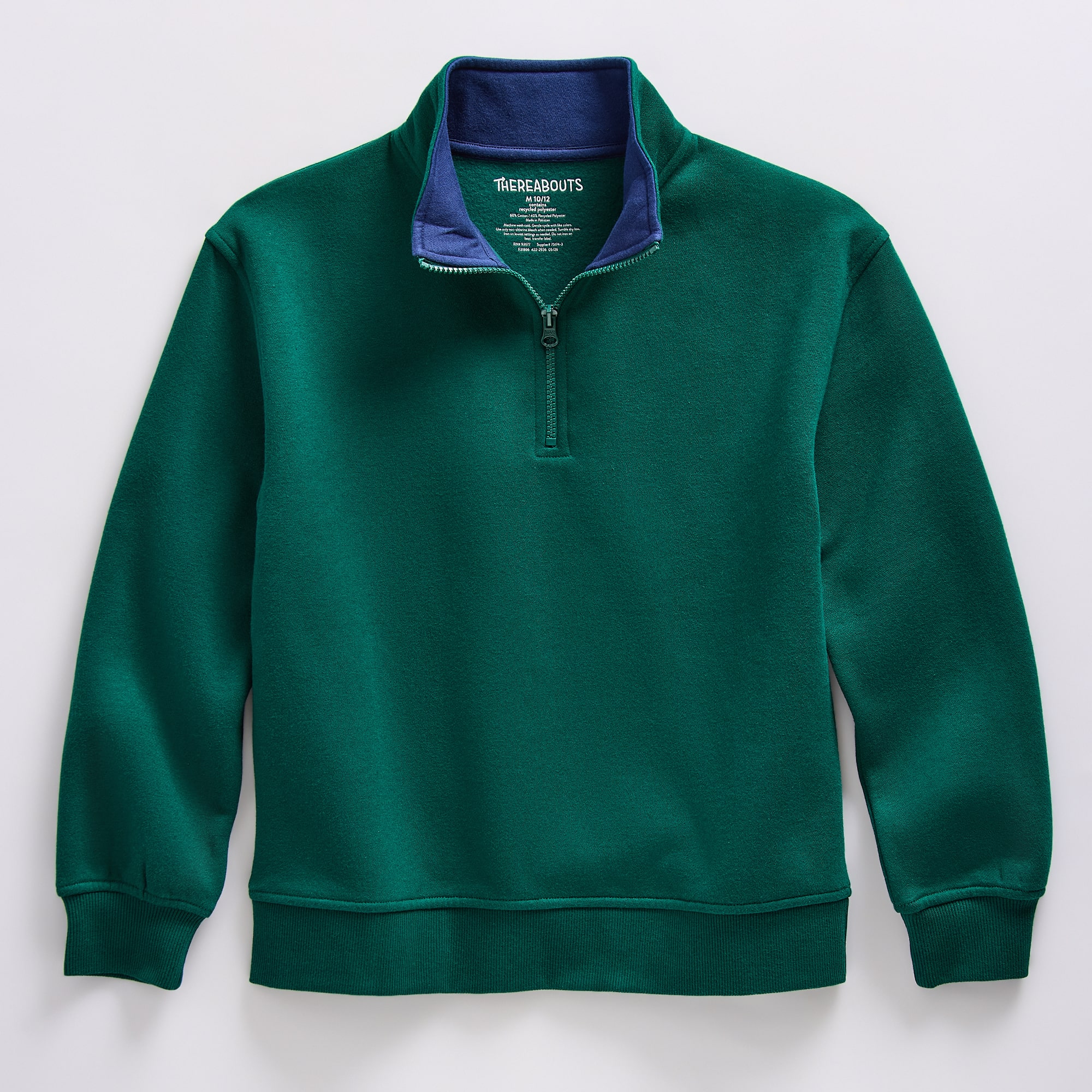 Thereabouts Little & Big Kid Boys Mock Neck Long Sleeve Fleece Casual Quarter-Zip Pullover