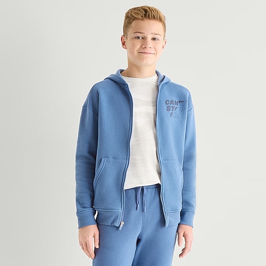 Xersion Little & Big Kid Boys Long Sleeve Fleece Zipper Active Hoodie