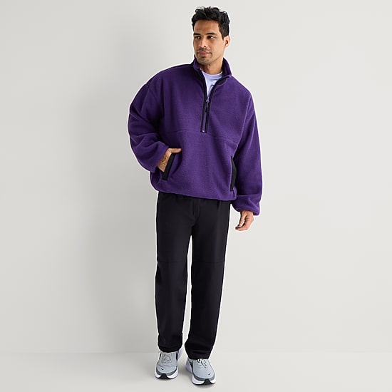 Xersion Mens Mock Neck Long Sleeve Active Quarter-Zip Pullover