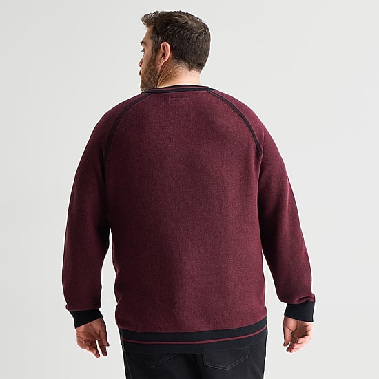 Shaquille O'Neal XLG™ Big and Tall Mens Crew Neck Long Sleeve Pullover Sweater