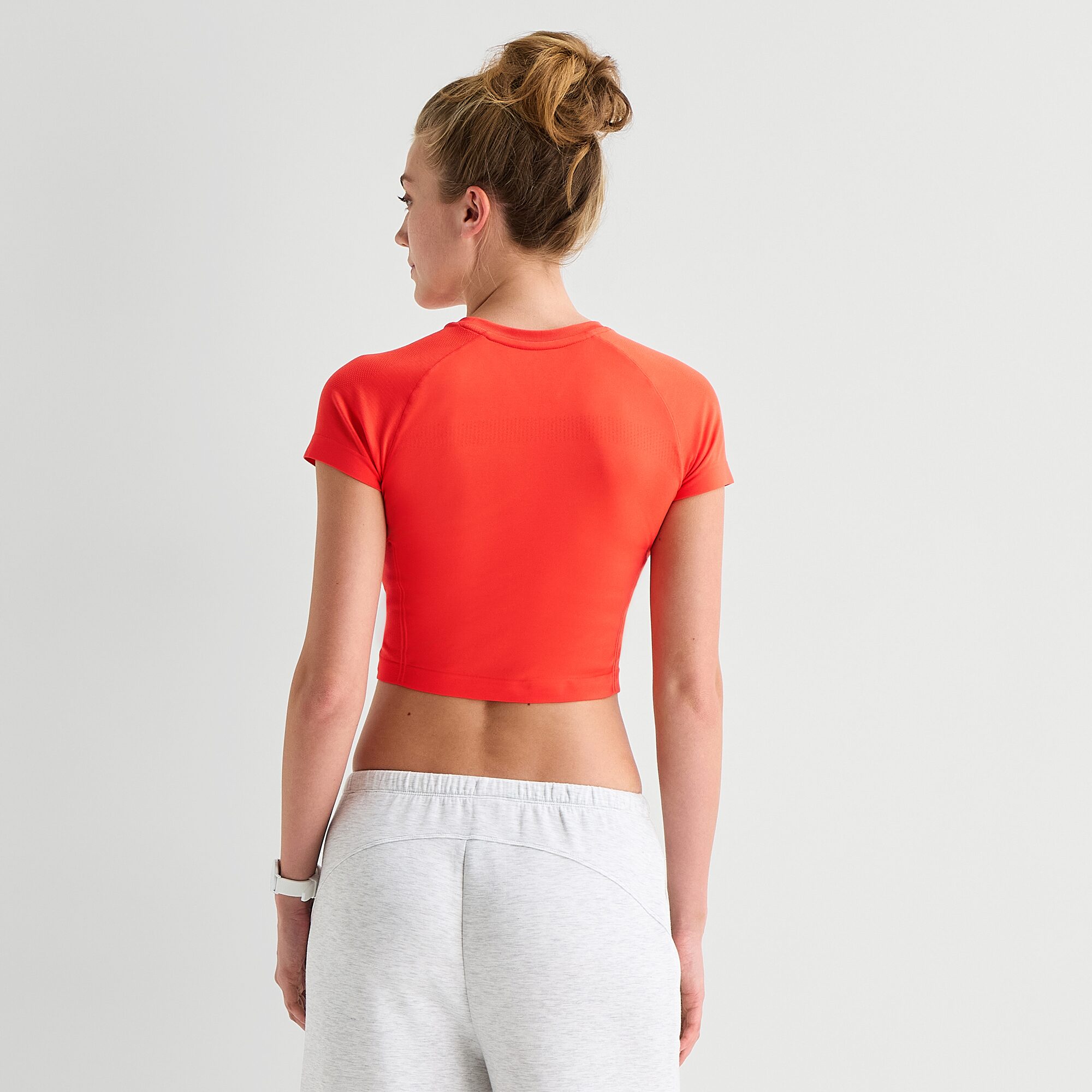 Xersion Womens Crew Neck Short Sleeve Active Crop Top