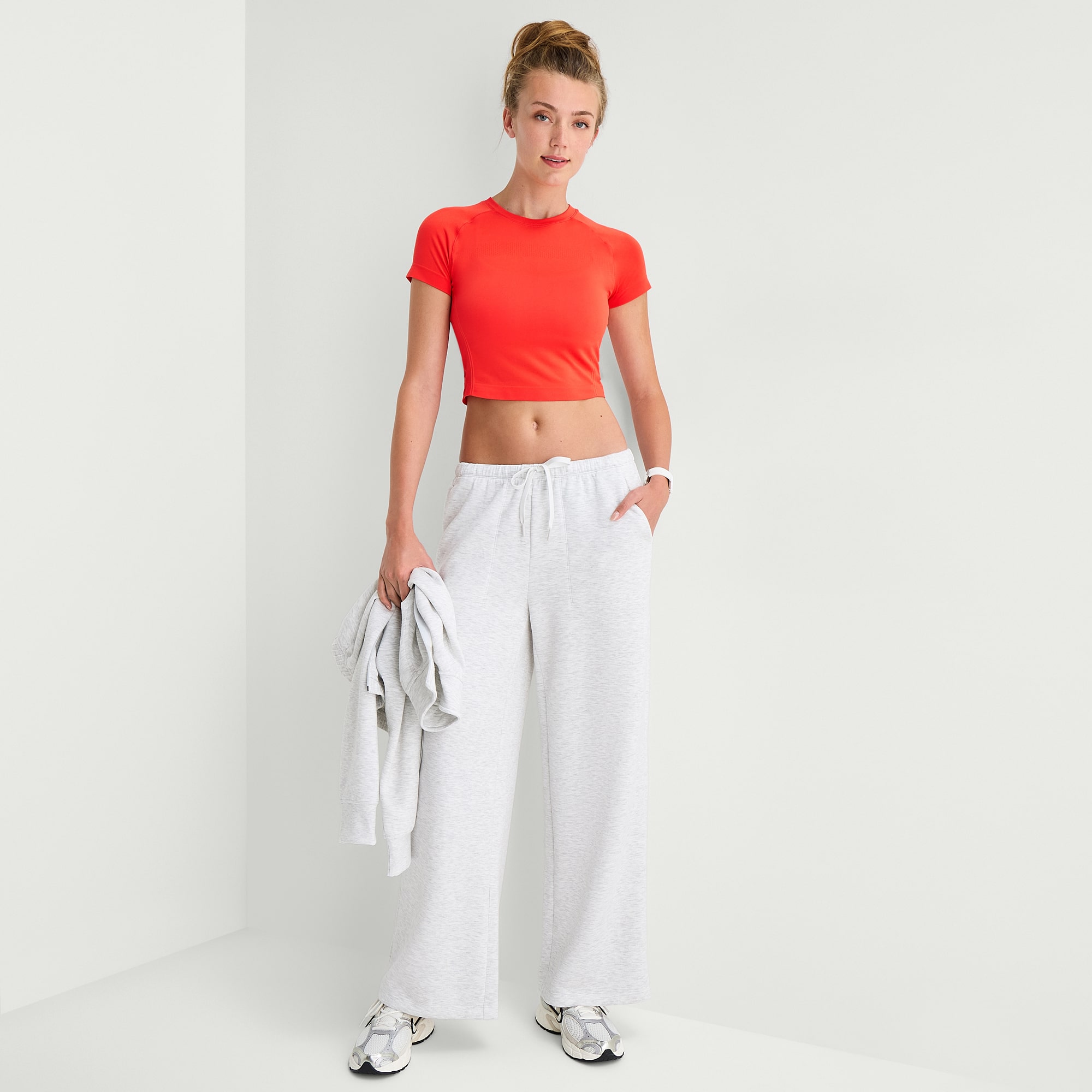 Xersion Womens Crew Neck Short Sleeve Active Crop Top