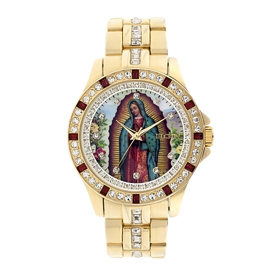 Elgin® Mens Our Lady of Guadalupe Watch