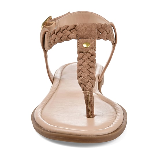 Journee Collection Womens Genevive Ankle Strap Flat Sandals