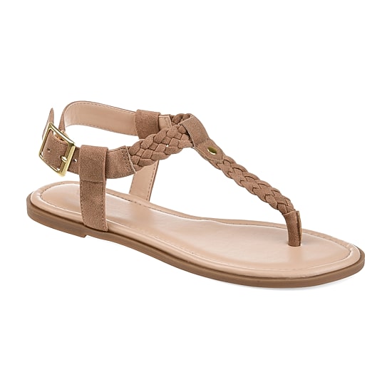 Journee Collection Womens Genevive Ankle Strap Flat Sandals