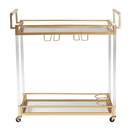Savannah Metal-Top Serving Cart