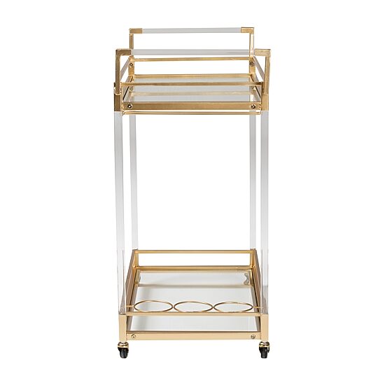 Savannah Metal-Top Serving Cart