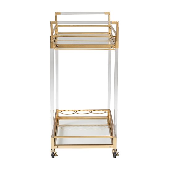Savannah Metal-Top Serving Cart