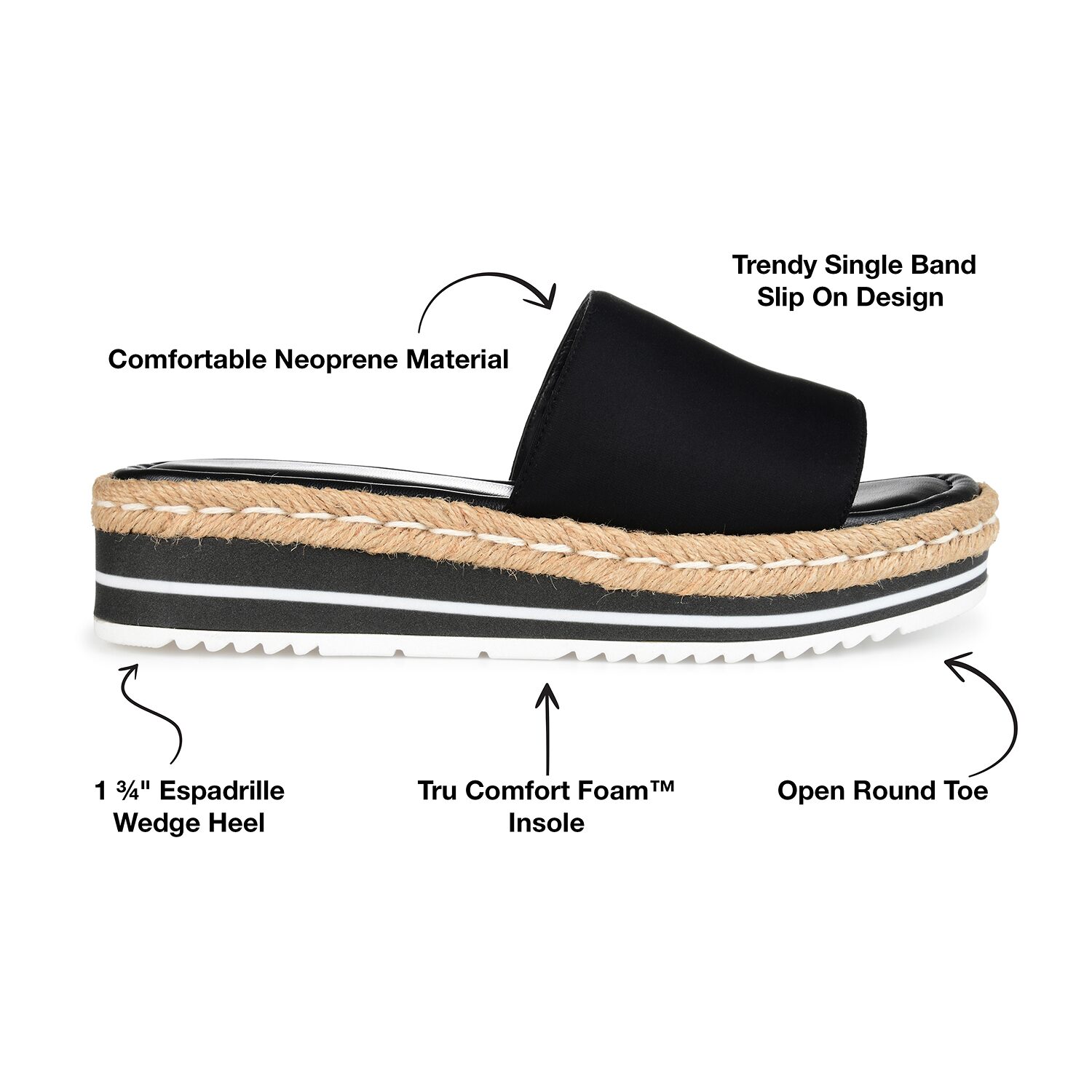 Journee Collection Womens Rosey Slide Sandals